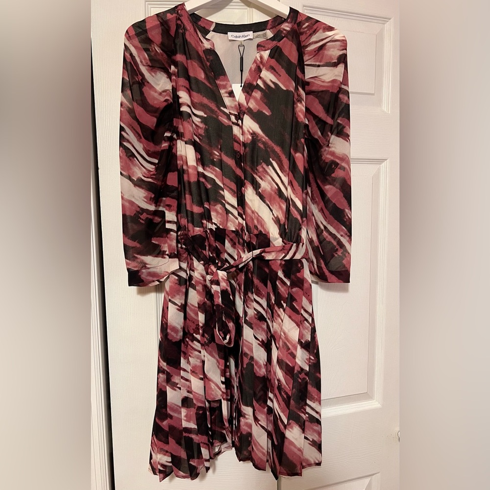 Calvin Klein Pleated Dress